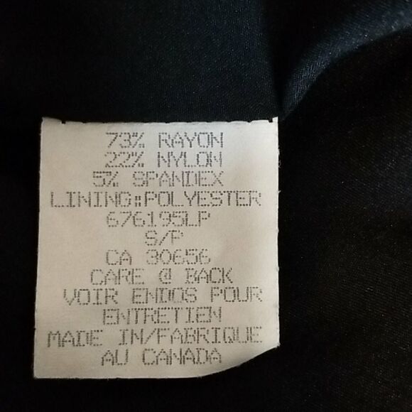 Snazzie Jacket Women's Small Petite Black Full Zip Long Sleeve Blazer Office - Picture 3 of 13